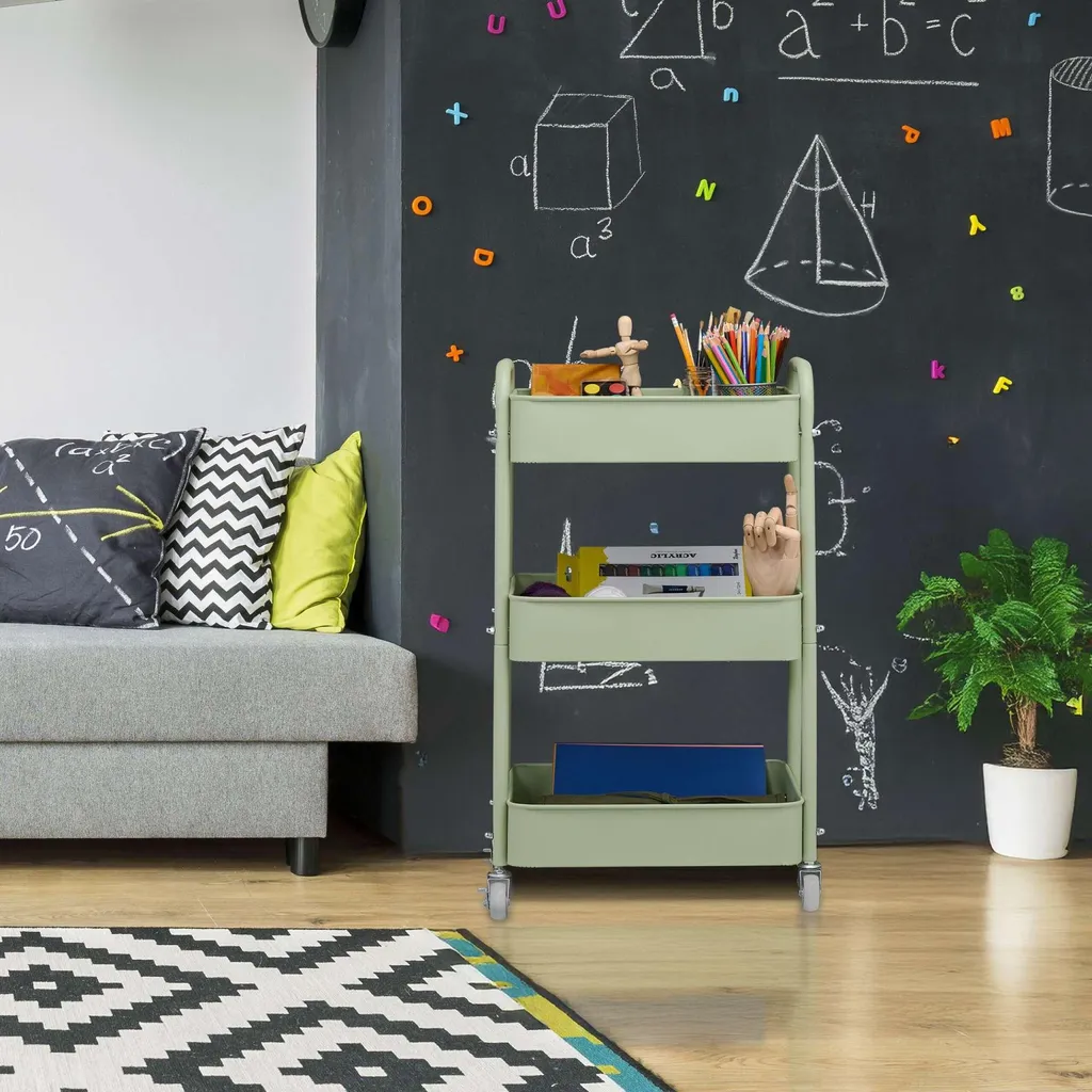 Chariot à 3 étagères compact pour optimiser les petits espaces bureau