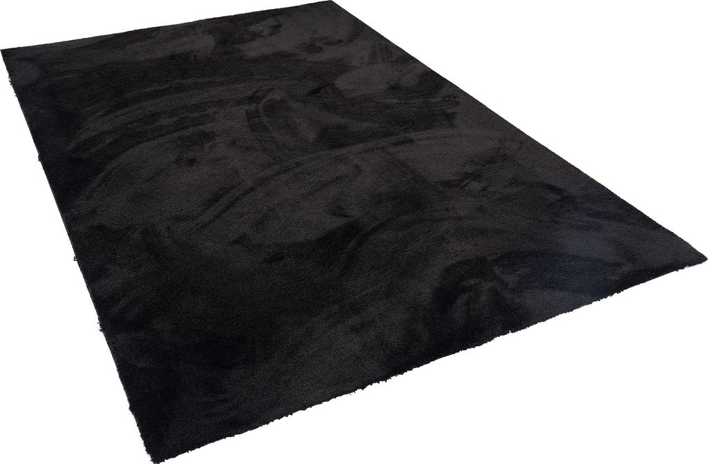 Super Soft Hochflorteppich Livorno Schwarz, Größe:160x200 cm