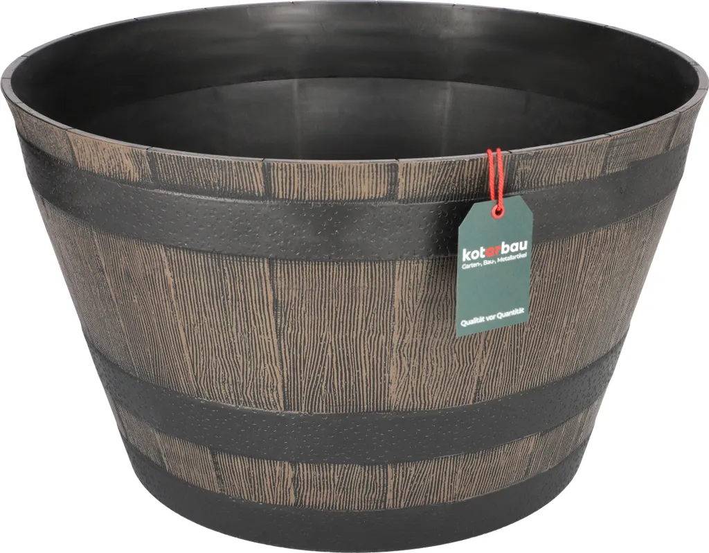 KOTARBAU® Pot de Fleurs Bol Brun 51 cm - Grand Bac Aspect Bois Naturel
