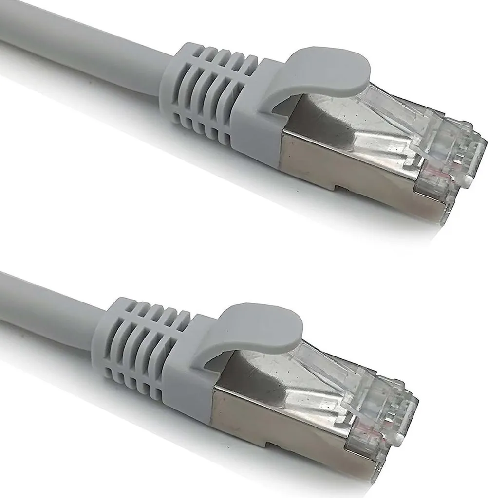 Cavo LAN Cat 6A 10M FTP - Zero Lag per Gaming e Streaming 4K Grigio - 2