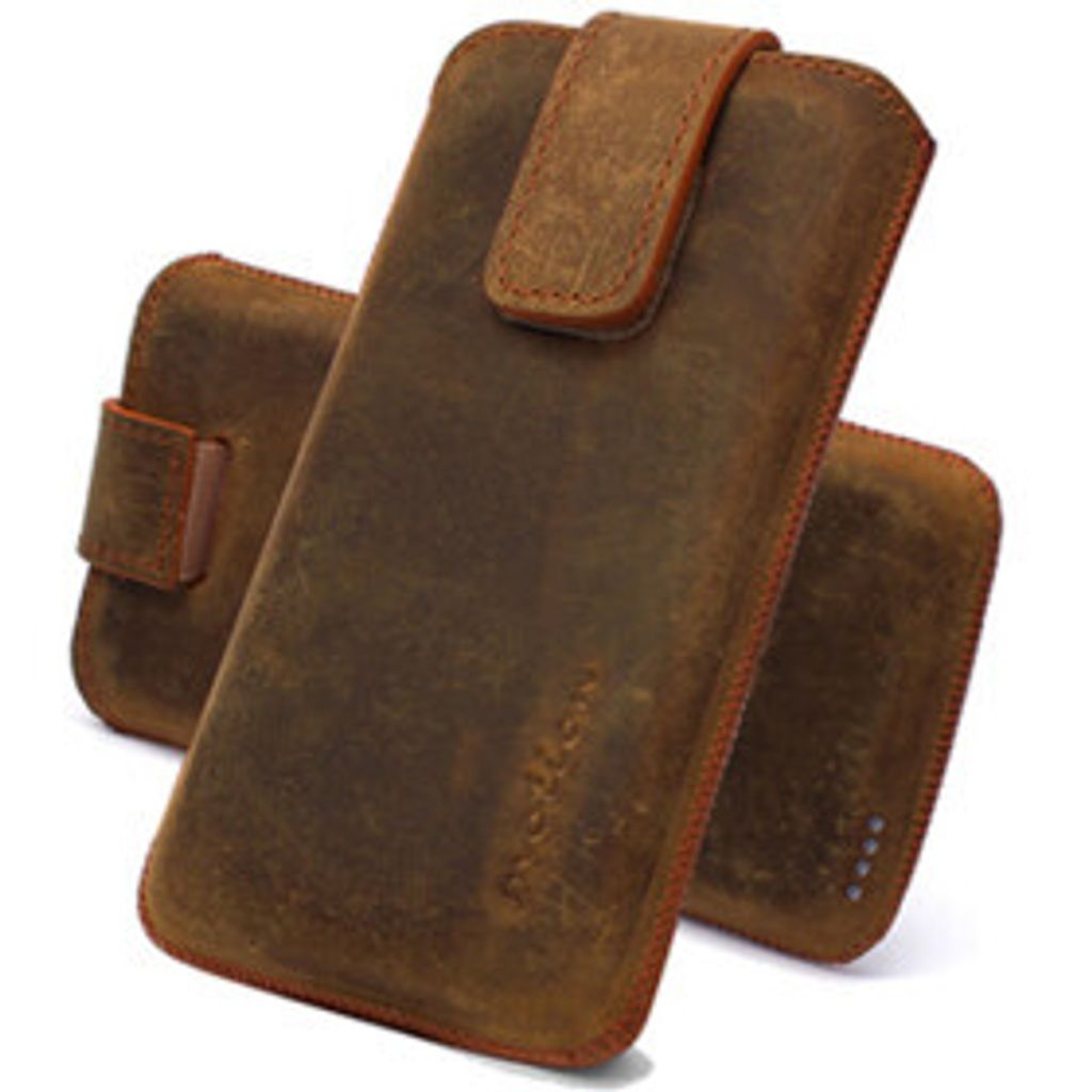 Leder Handytasche für HTC One M9 Tobacco