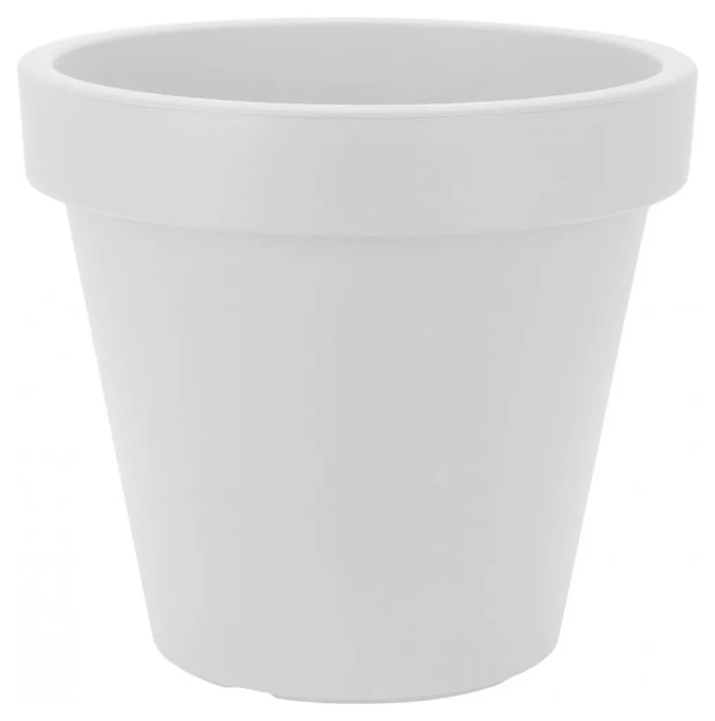 Pot de fleurs plastique Ø48 cm blanc double paroi résistant au gel x4 - 4