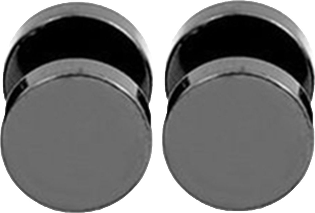 Männer Cool Punk Runde Schwarz Edelstahl Ohrstecker Piercing Ohrringe 3mm - 14mm-Schwarz,8mm