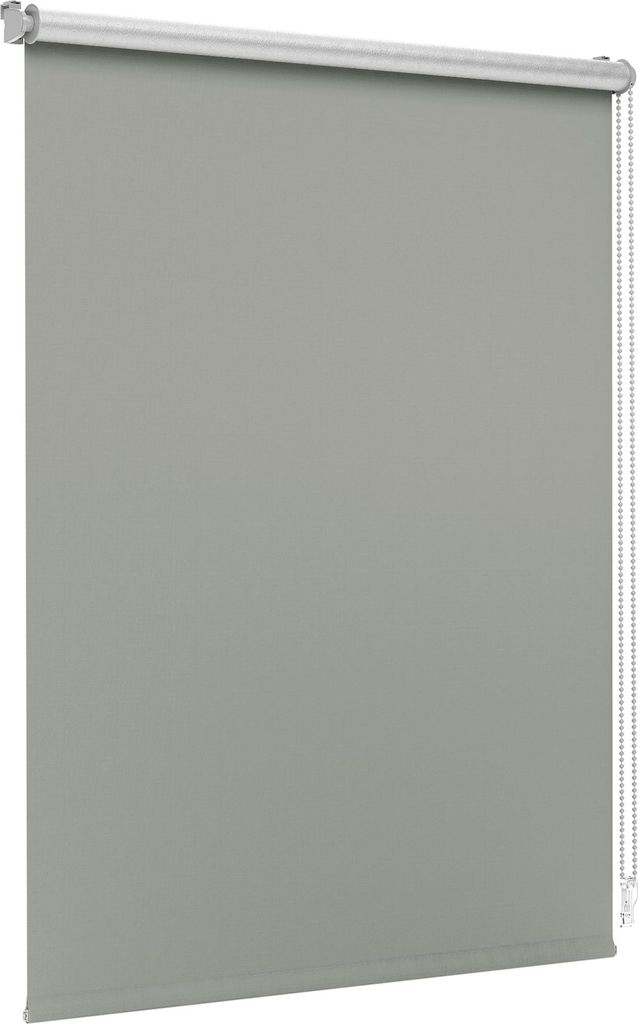 JALOUSIESCOUT Standard Thermorollo mit Klemmmontage / Vollverdunkelnd, 30 x 130 cm, dunkelgrau ohne Bohren, für Fenster und Türen, Sonnenschutz S...