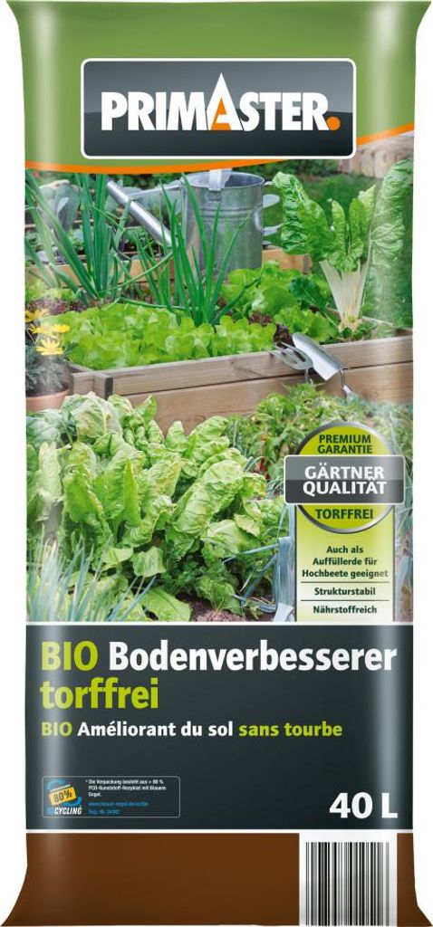 Primaster Bodenverbesserer und Komposterde 40 L torffrei