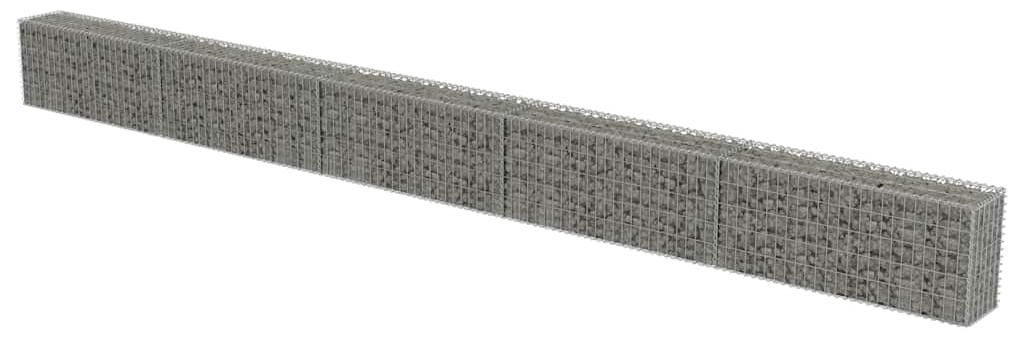 vidaXL Gabionenwand mit Abdeckung Verzinkter Stahl Produktbild 