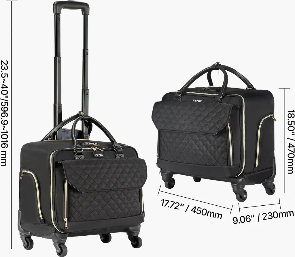 Pilot Case pour Ordinateur Portable 17,3 Pouces à 4 Roues Multidirectionnelles - 8