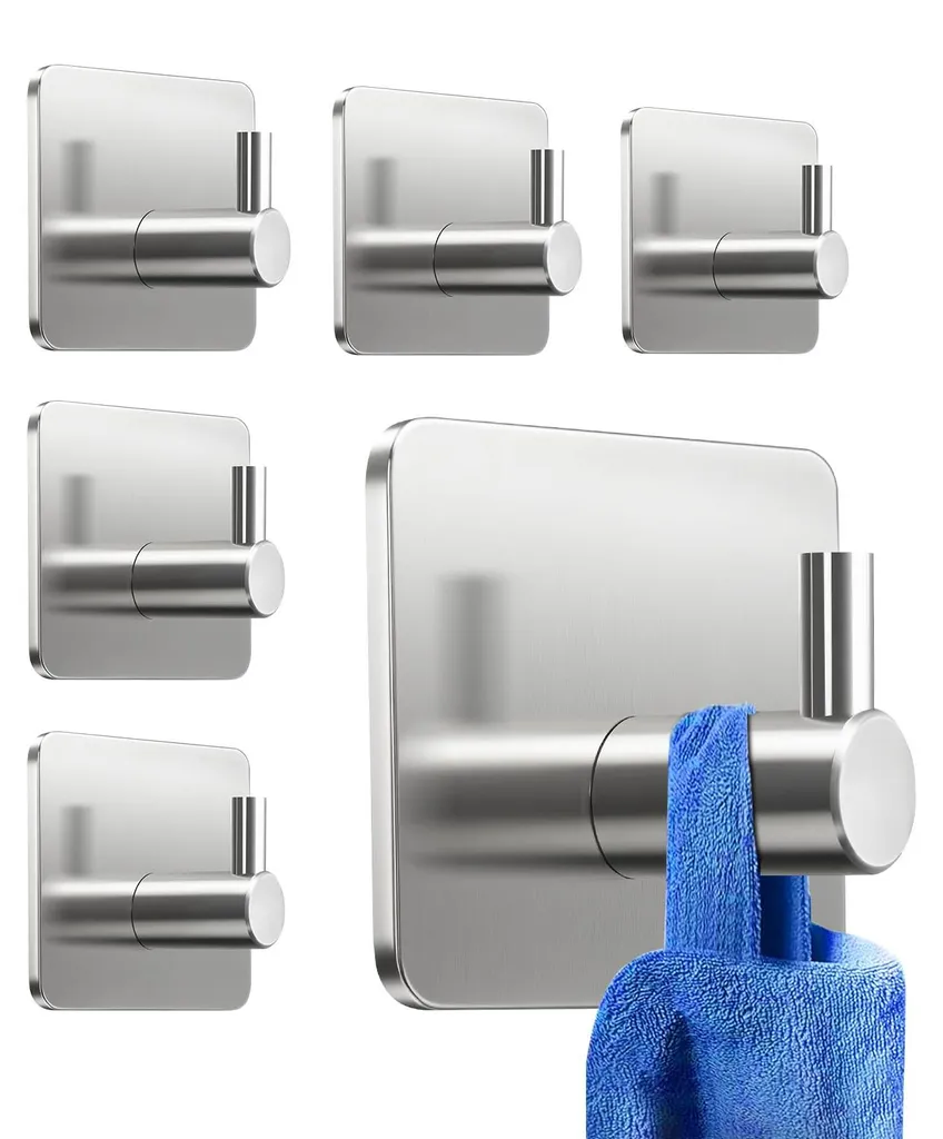 Porte-serviettes Mural sans Perçage - Patères Adhésives Ultra Résistantes