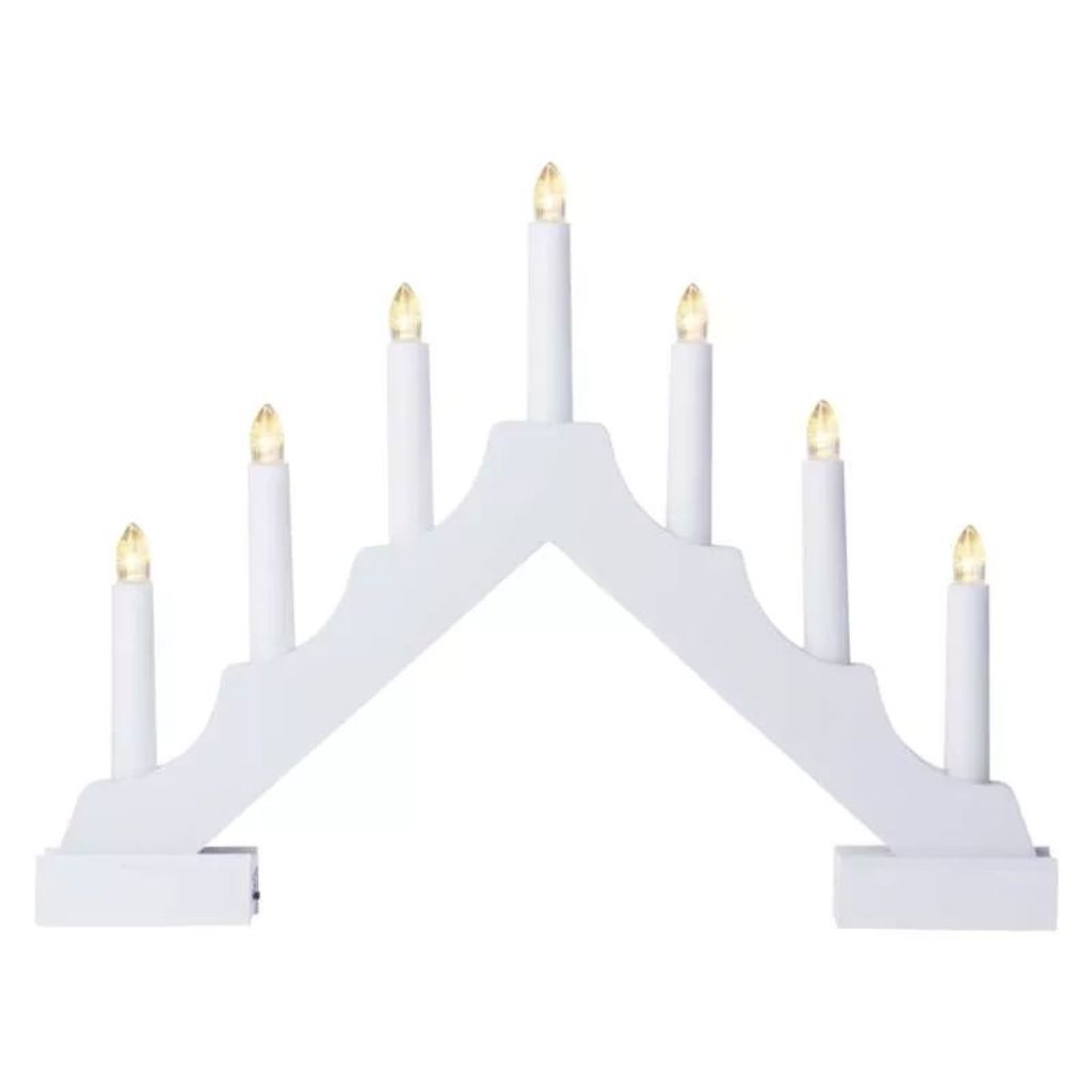EMOS Holz weiß LED Kerzenhalter, Timer DCAW12 Produktbild 1
