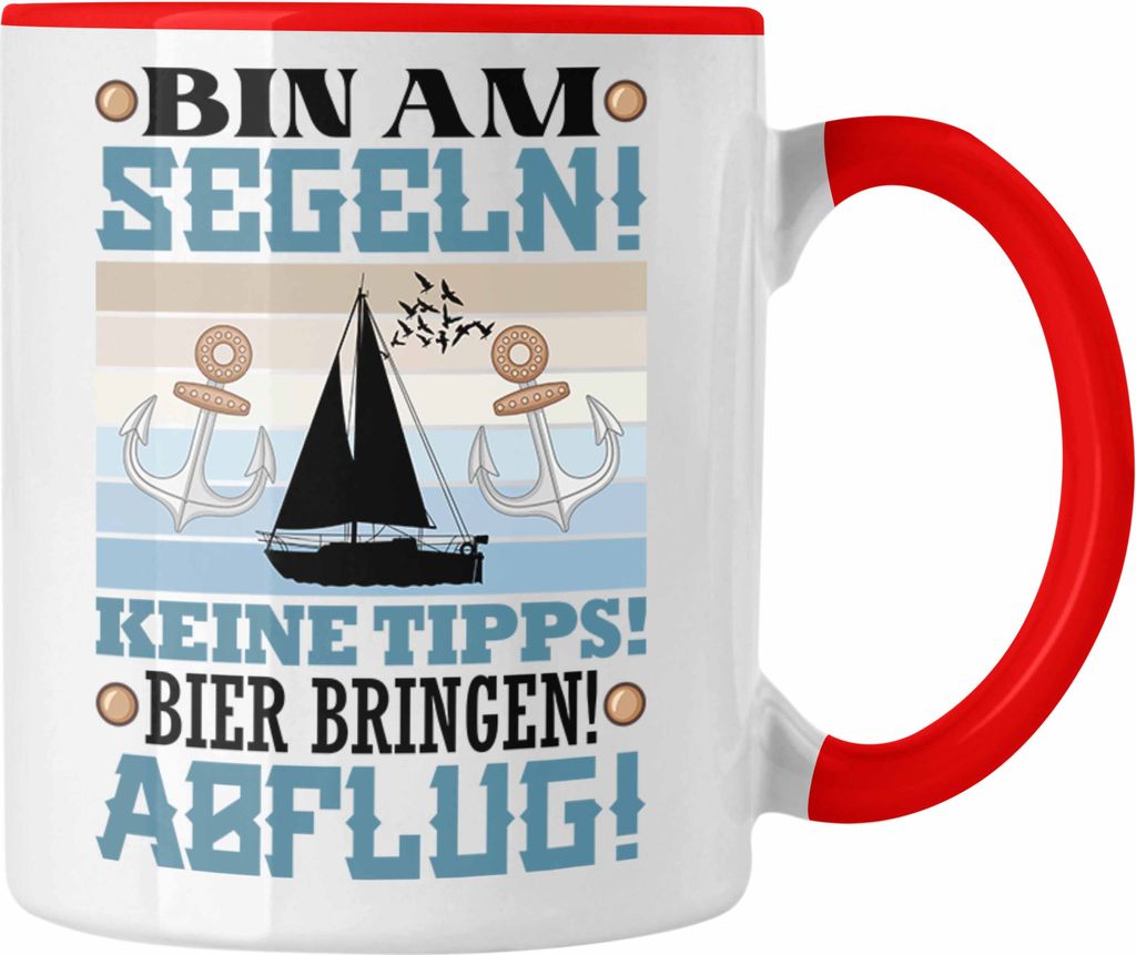 Trendation - Segler Tasse Geschenk Männer (Rot)