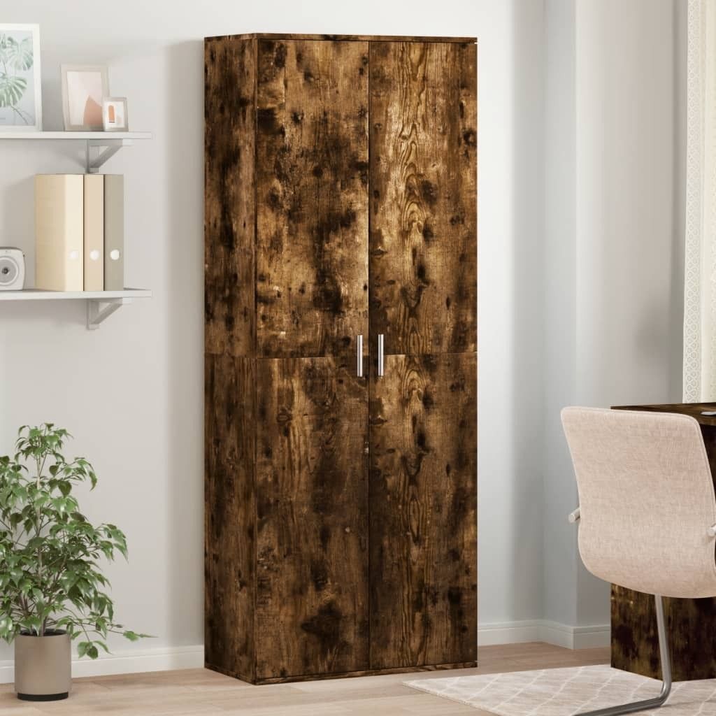 Maison Exclusive - Highboard Räuchereiche 70x35x180 cm Holzwerkstoff