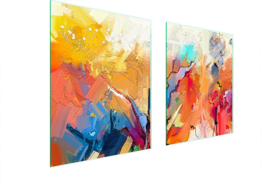 Glasschutzplatte Für Herd 85X52 Farbig