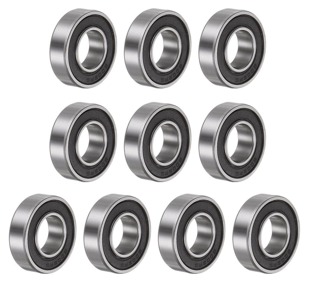 10Stš¹ck 6002-2RS Kugellager Rillenkugellager Bearing Chromstahl Z2 Doppelt Gummierte Abgedichtete Lager Skateboard Kugellager Kugellager Set 15m...