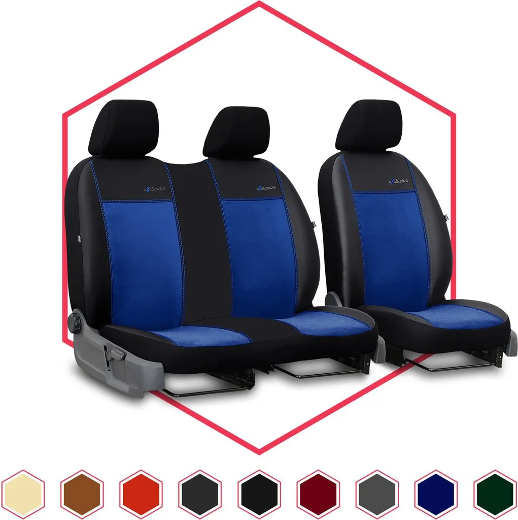 Coprisedili Ford Transit IV 1+2 Blu: Robusti e Anti-Macchia per Lavoro