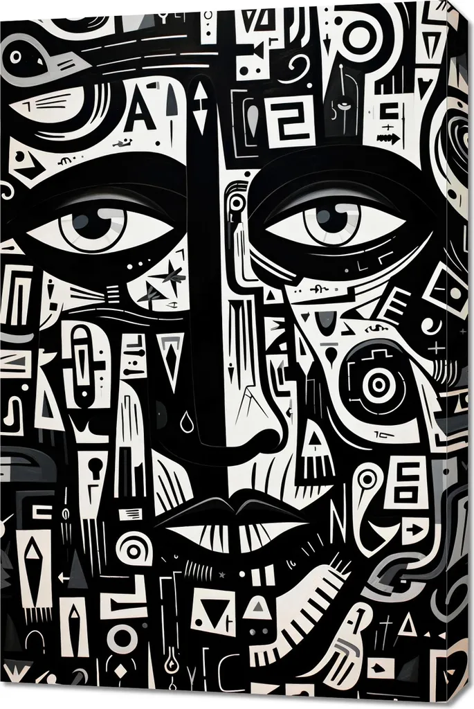 Quadro Moderno 60x90 cm Labirinto di Pensieri - Stampa su Tela Canvas