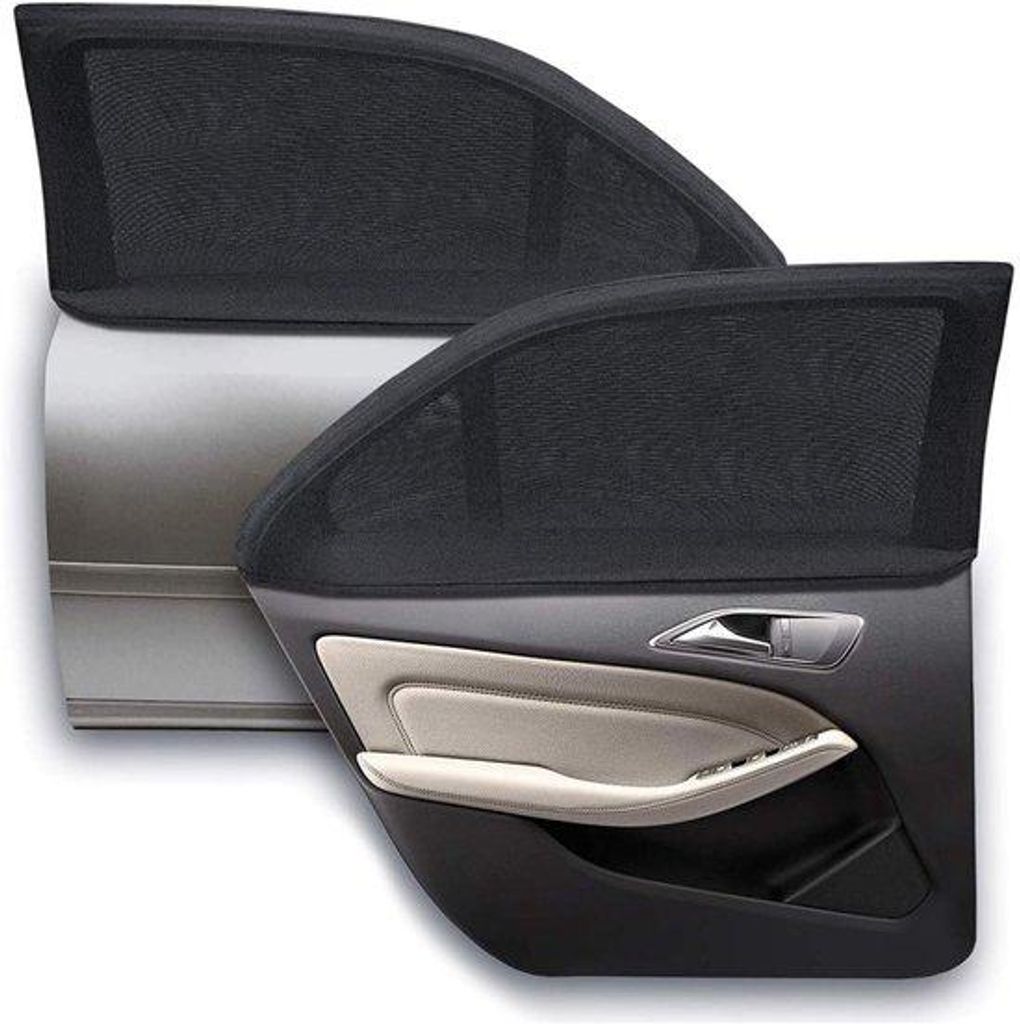 Auto-Schirm für Seitenfenster - Universal - 2er Pack - Mesh-Material schützt Passagiere, Kinder und Haustiere
