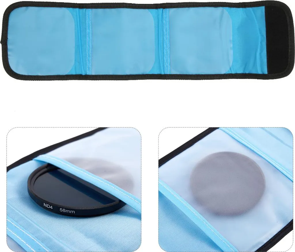 Custodia per Filtri Obiettivo FOTGA: 3 Tasche Sicure per Foto e Video