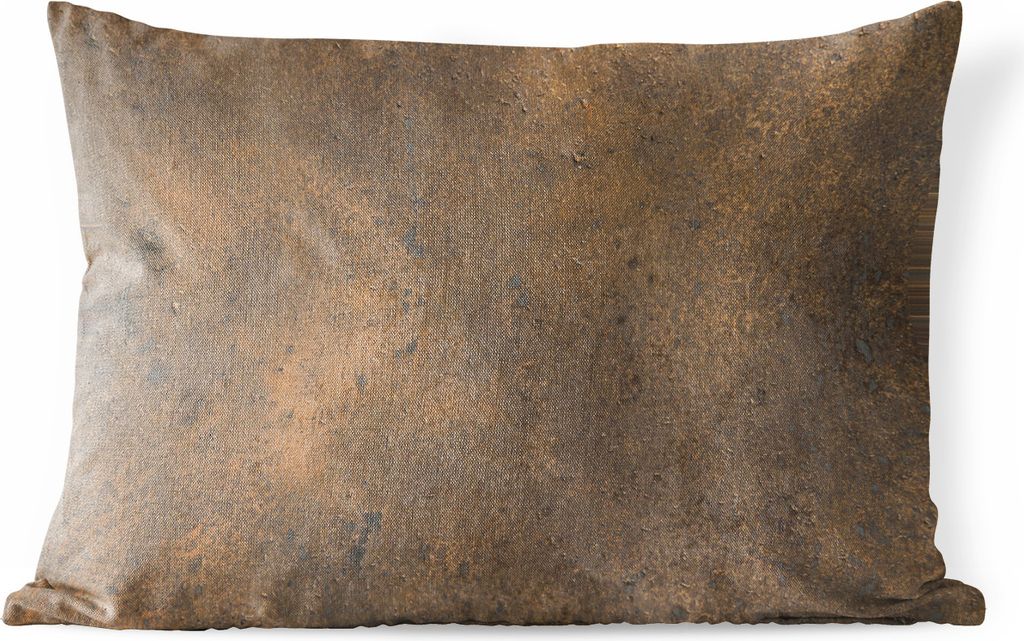 MuchoWow Outdoor Kissen - Rostdruck - Eisen - Braun - 60x40 cm - Wetterfest - Lounge Kissen - Zierkissen - Kissen für Innenräume