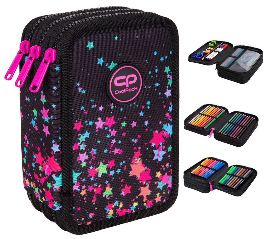 trojité školní pouzdro s vybavením Coolpack pro dívky Obrázek produktu 