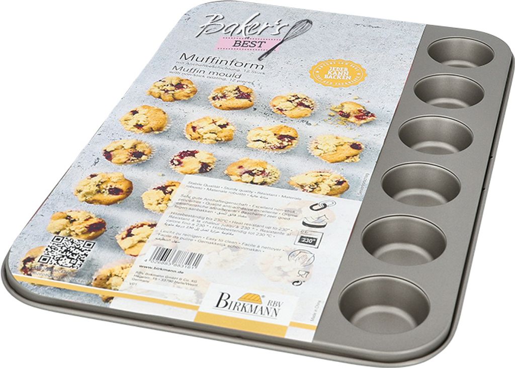 IRKMANN 24er Mini-Muffinform, L 38,5 x B 26 x H 2,2 cm, Produktbild 