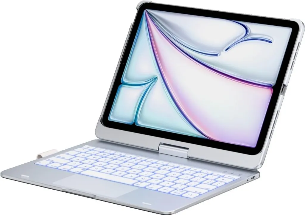 Étui Typecase Flexbook Touch avec Clavier iPad Air 11" 2024/2025 Argent