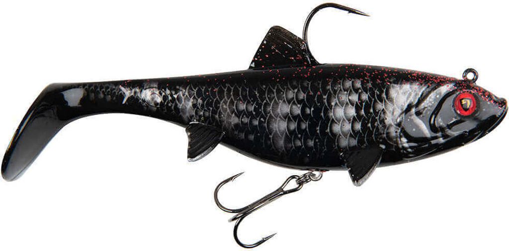 Fox Rage Replicant wobble - Gummifisch Swimbait, Farbe:Nightmare UV, Länge / Gewicht:23cm / 155g