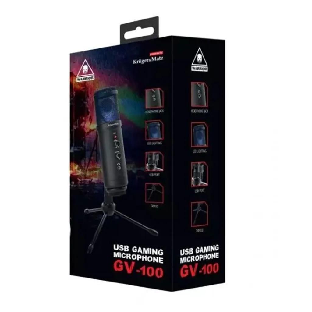 KRUGER & MATZ Warrior GV-100 Microfono USB per giochi e vlogger - 7