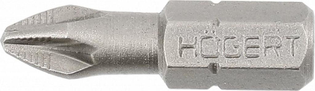 Hogert Technik Schrauberbit bit HT1S307 25mm Werkzeugstahl für PZ0
