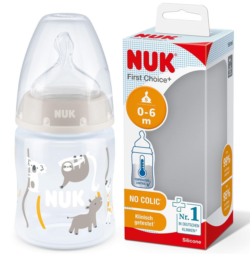 NUK First Choice+ Babyflasche 0–6M 150ml Temp Control Produktbild 