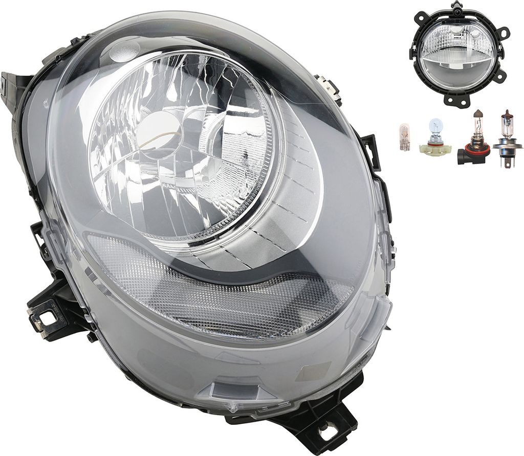 Scheinwerfer passend für Mini F54 55 56 57 12/13-02/18 H4 R +Nebel+Leuc. 63117401602 63117298312 7298312 7401602 63177329170 Johns