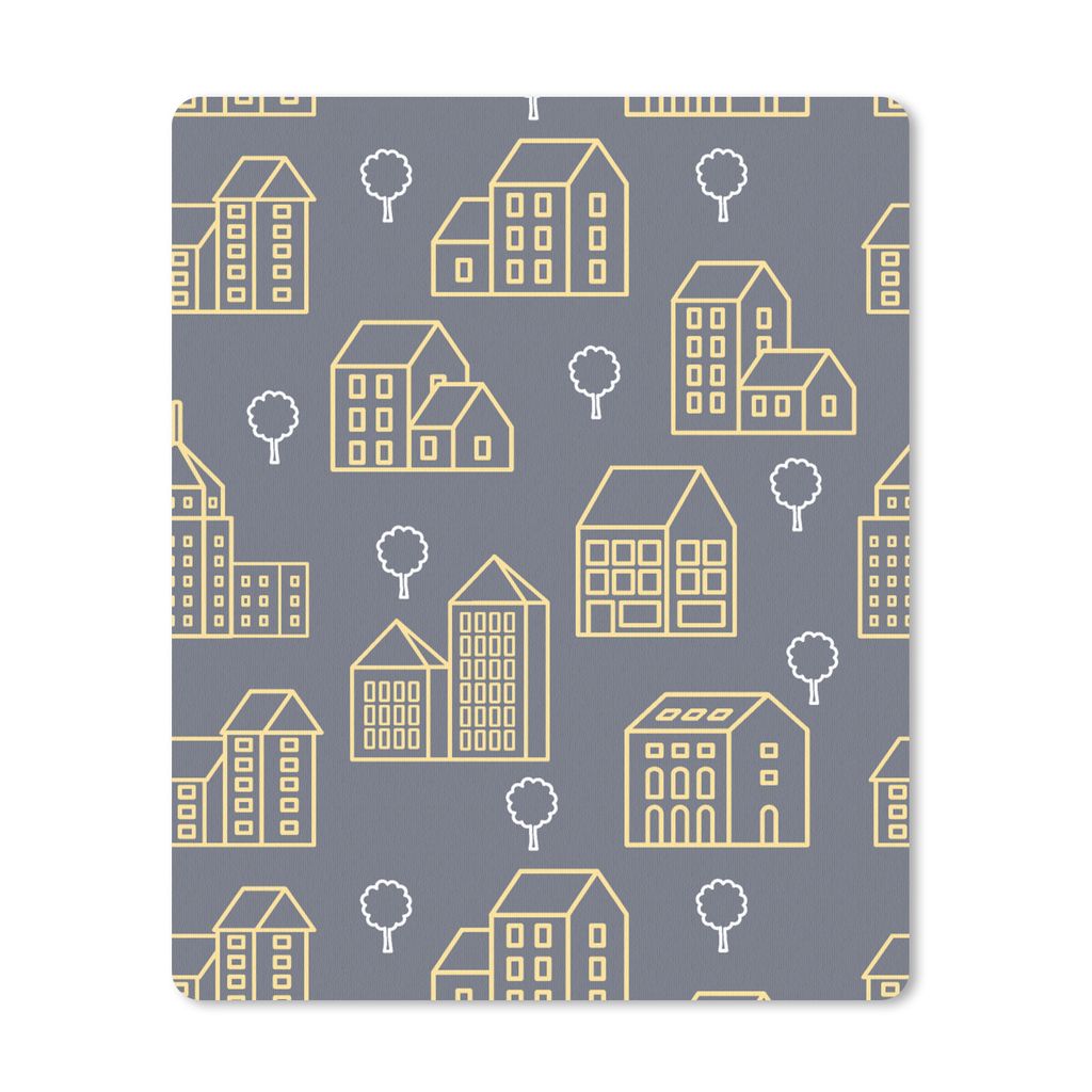 MuchoWow Mauspad Mousepad Muster - Gebäude - Gold 19x23 cm - Mousepads - Maus Mat - Pad - Mausunterlage - Mauspads - Spielen