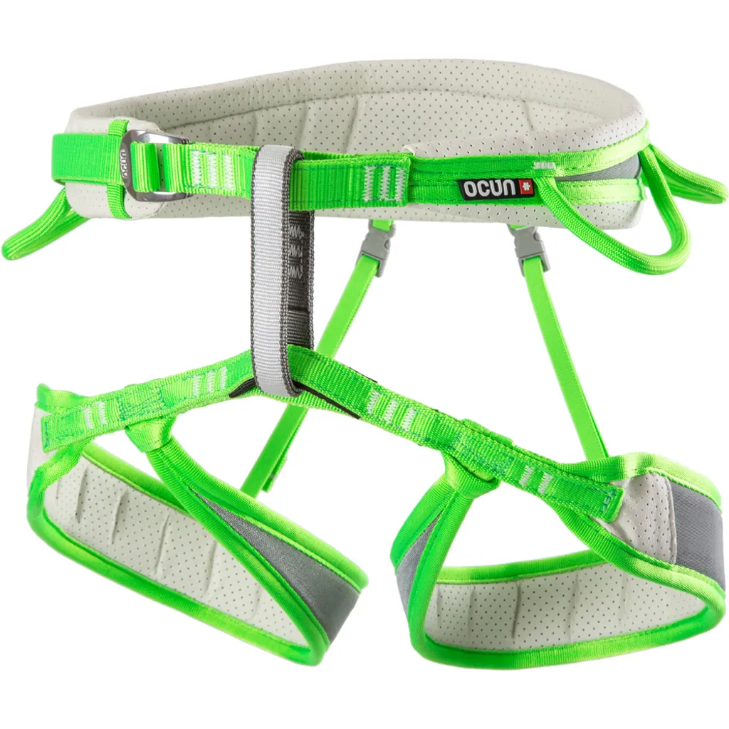 Harnais Ocun Neon gris/vert XS : performance et confort pour l'escalade