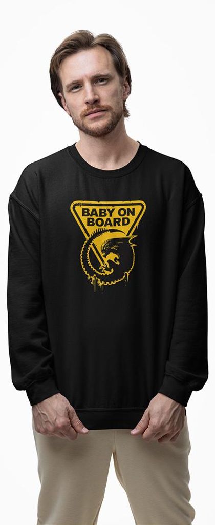 D&B Design Uni Pullover SWMO00007 Baby On Board Schwarz-Größe 2XL