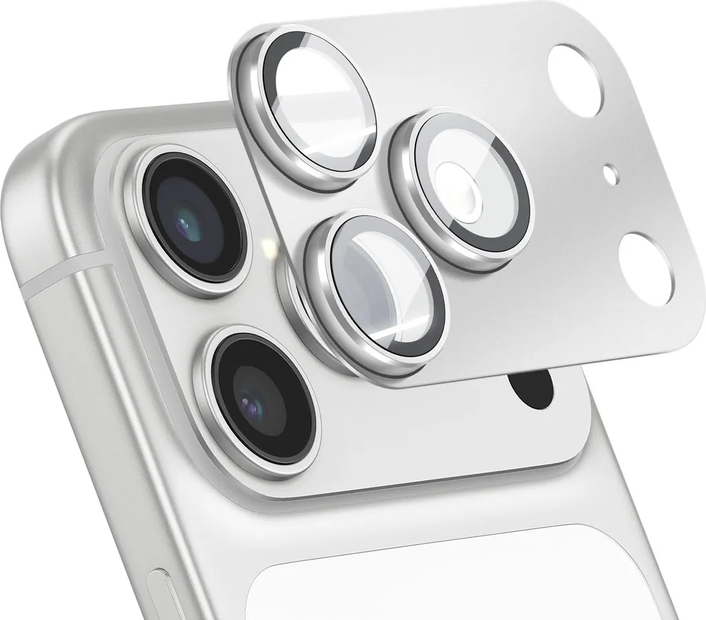 Avizar Protezione Obiettivo iPhone 17 Pro Monoblocco Alluminio Argento
