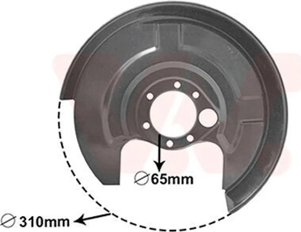 VAN WEZEL Tôle d'ancrage noire arrière droite 0322374 pour Audi 80 A4