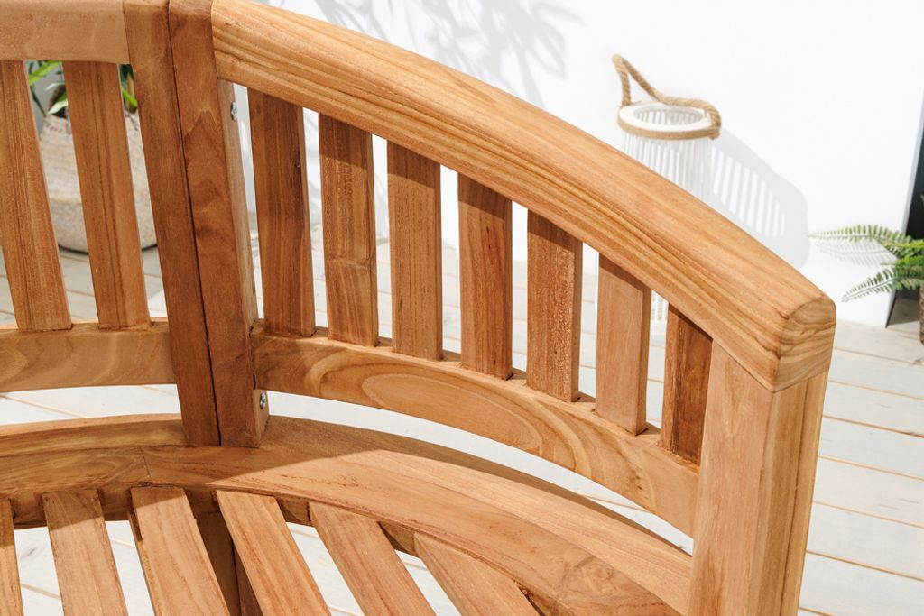 Massive Gartenbank EMPIRE TEAK 120cm natur Teakholz Produktbild 8