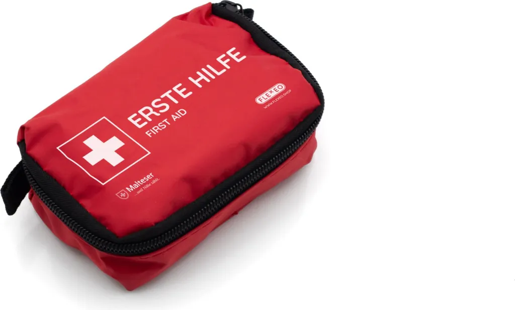 Mini kit de premiers secours FLEXEO rouge compact pour chaque poche - 4