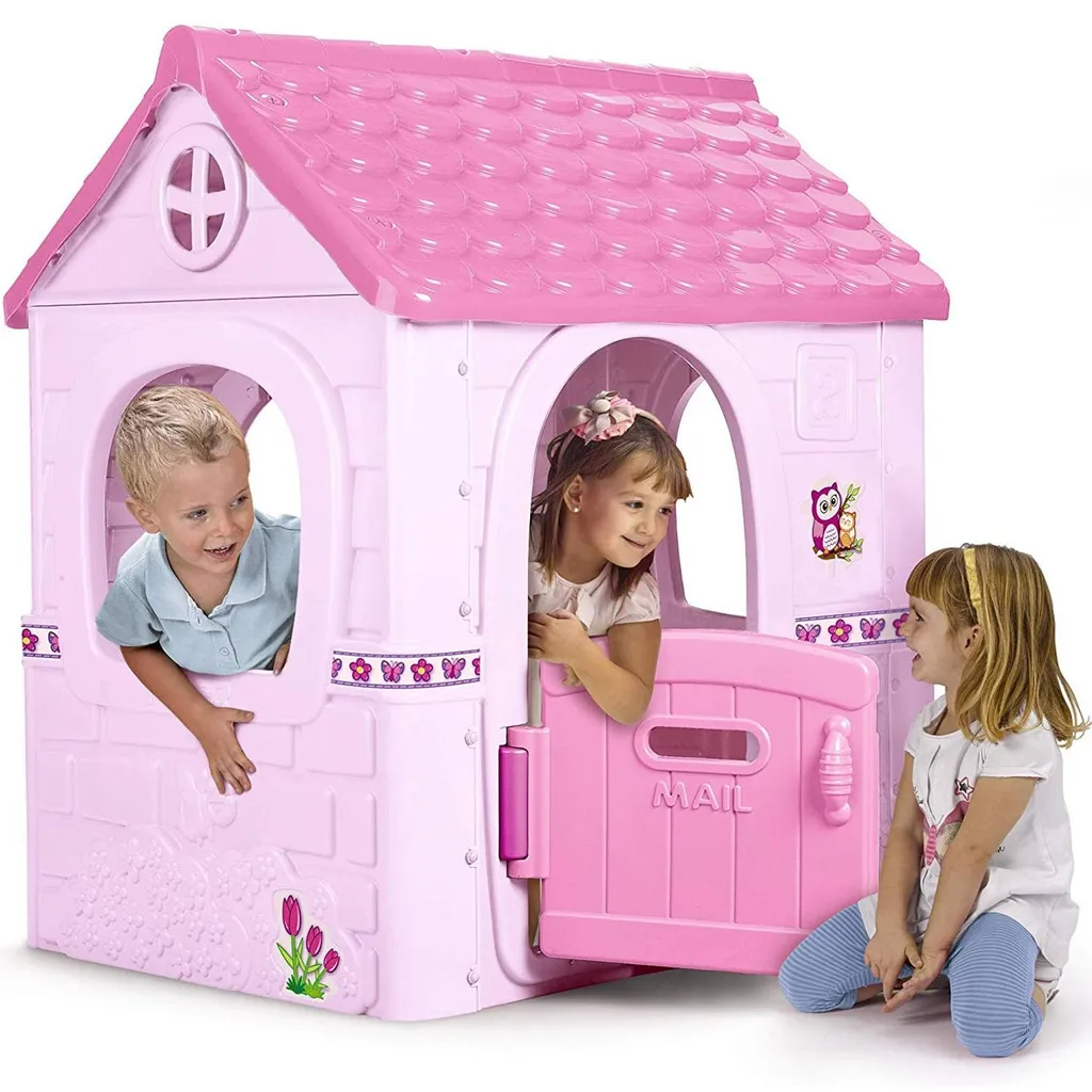 Maisonnette Feber Pink Fantasy traitée Anti-UV - Cabane rose durable