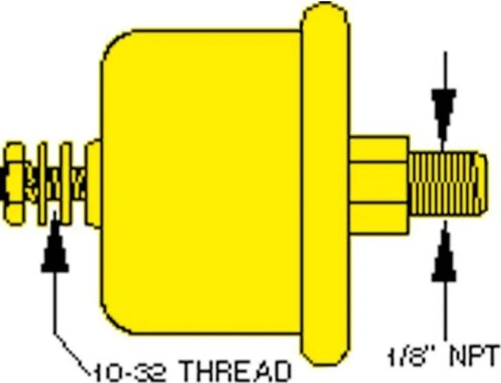 Capteur pression huile Allpa 80psi 5.5 Bar 1/8 Nptf Single Station