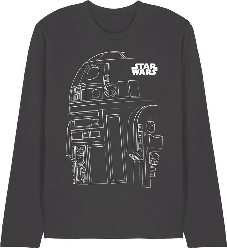 Star Wars - T-Shirt für Herren/Damen Uni, Langärmlig TV28600 (L) (Holzkohle)