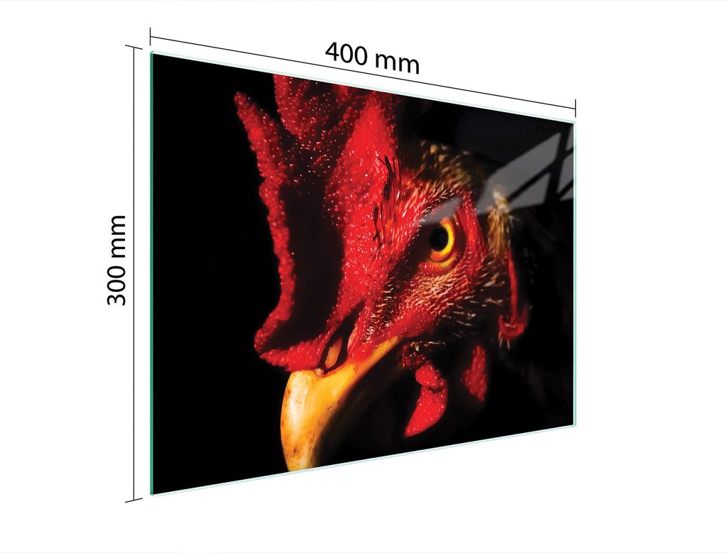 Schneidebrett Herdabdeckplatte Multiglasschneidplatte 40x30 cm Schwarz Tier