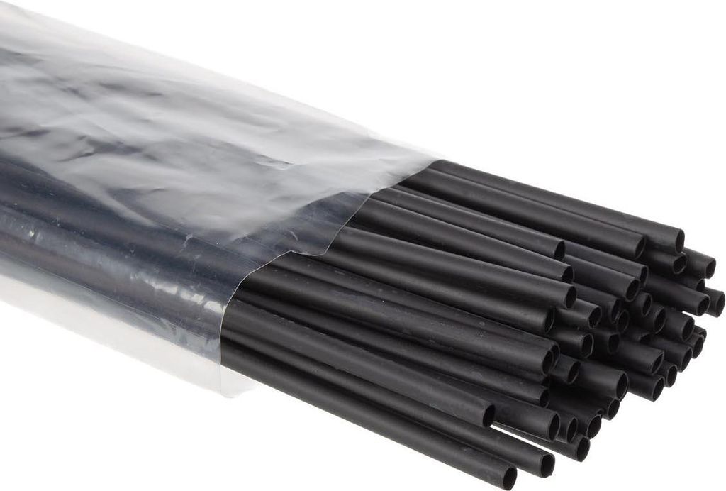 Schrumpfschlauch 3,2 mm - Schwarz - 50 Stk