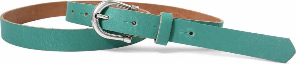 FRONHOFER schmaler Damengürtel zirka 2,2 cm mit silberner Hufeisen Gürtelschnalle