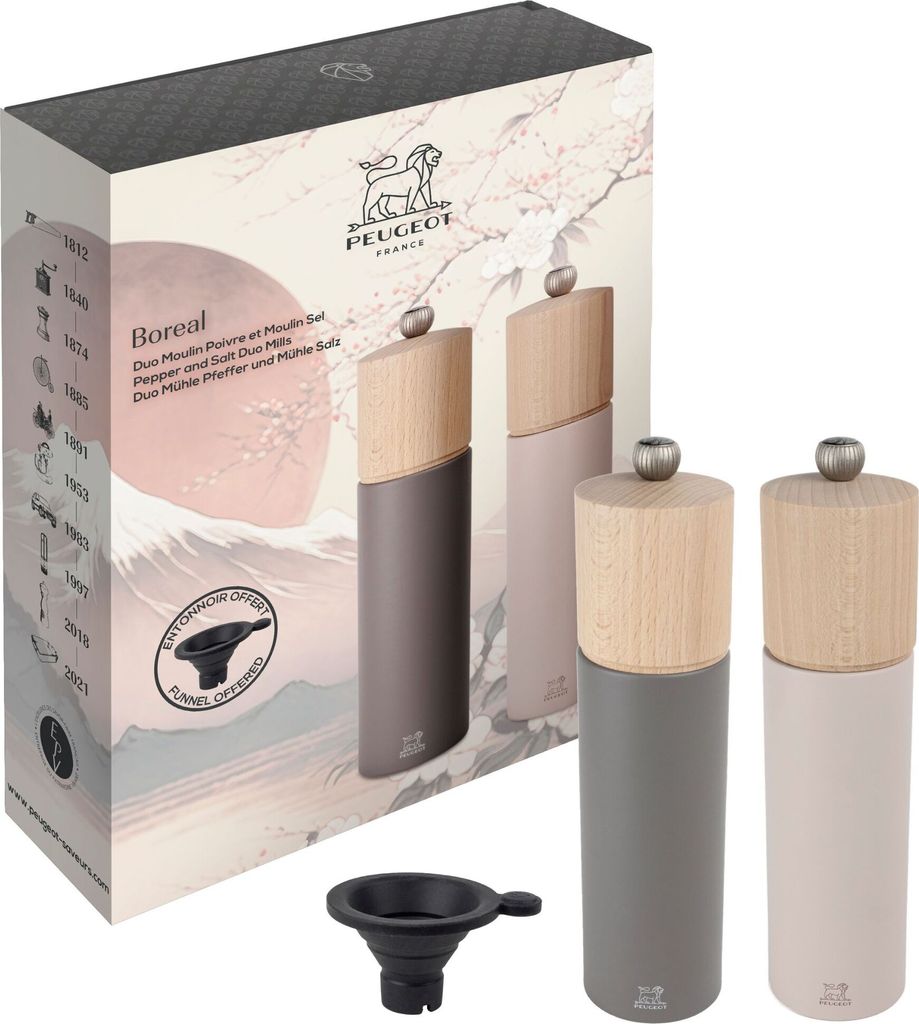 PEUGEOT Geschenkset BOREAL 22cm Pfeffermühle Felsgrau Produktbild 