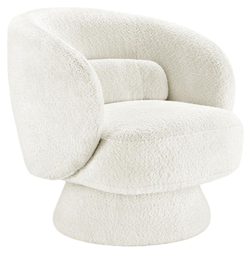 riess-ambiente Sessel BOSSA NOVA beige Bouclé 360° drehbar Produktbild 