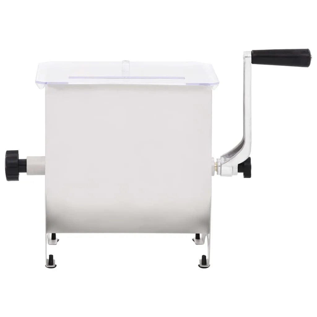 vidaXL Mélangeur à viande manuel en acier inoxydable avec couvercle 20L