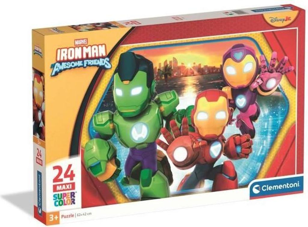 CLEMENTONI - 24 Teile Maxi - Iron Man und seine tollen Freunde