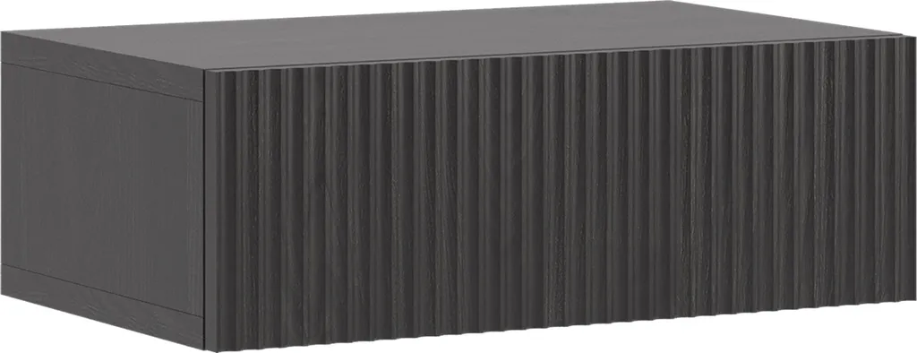 Table de nuit frêne noir Selsey Nolie 50 cm avec tiroir élégant