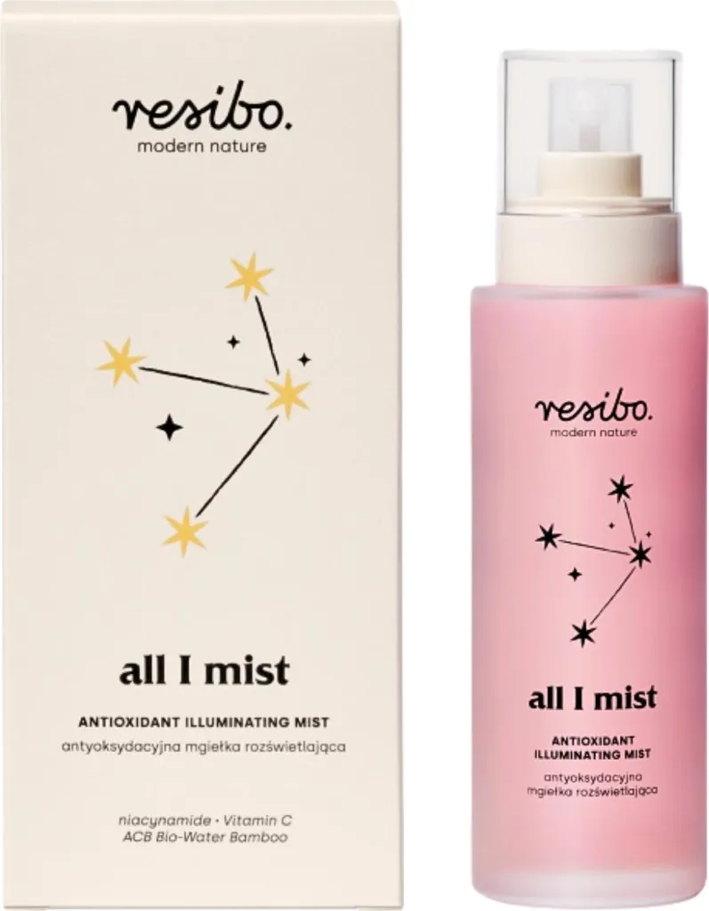 Brume visage illuminatrice et antioxydante hydratante Resibo 100 ml
