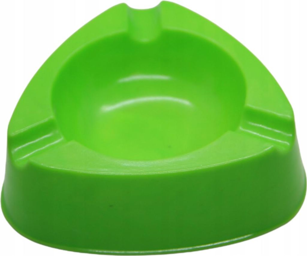 Dreieckiger Aschenbecher aus Kunststoff mit Halter für 3 Zigaretten 11x4 cm